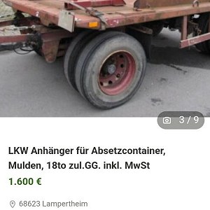 Lkw Anhänger 