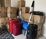 2 pokojowe mieszkanie (30 kartonów, TV, 4 walizki)