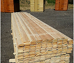 Pallet of wood cladding