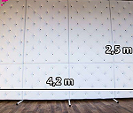 Ścianka 250x140x80 pikowana tapicerowana
