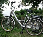 rower z silniczkiem spalinowym