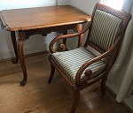 Antique table and chair