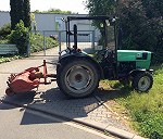 Traktor z kosiarką Niemcy -Polska