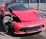 Damaged Tesla Roadster