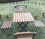 4krzesła i stół składane ogrodowe..
