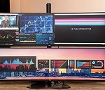 Two large computer screens x 2
